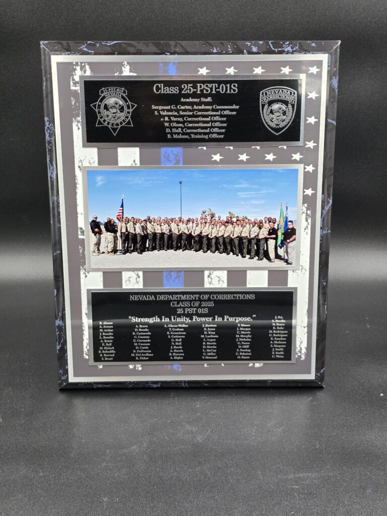 Custom engraved plaque award Las Vegas