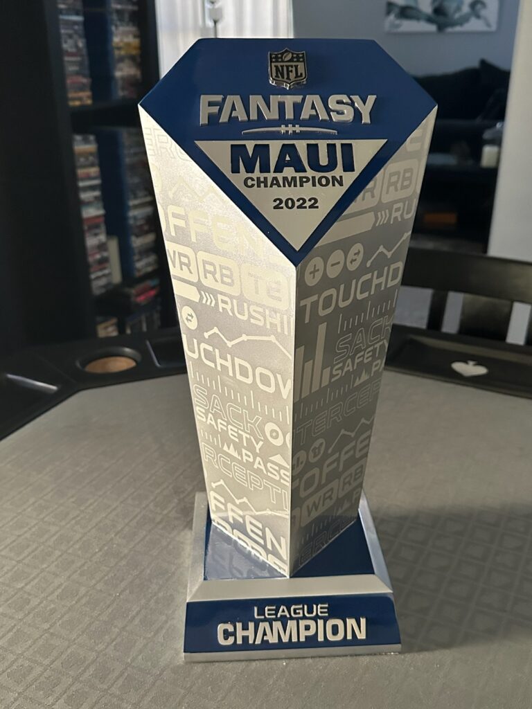 Custom fantasy football league trophy Las Vegas
