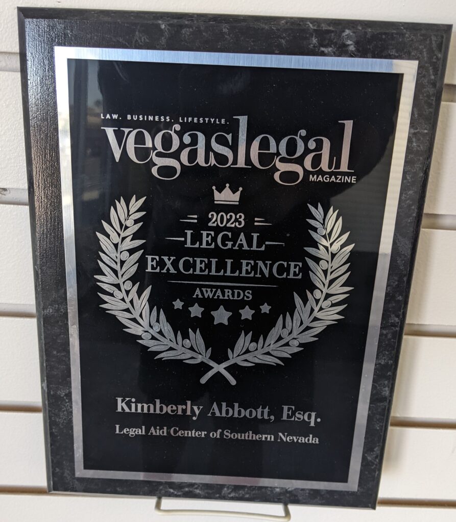Custom legal plaque award Las Vegas