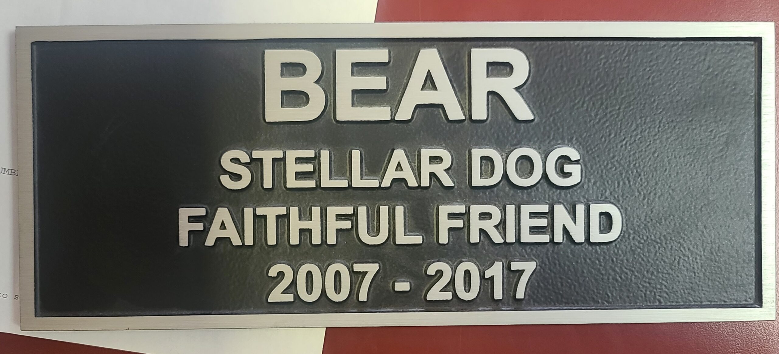 Pet Memorial Plate