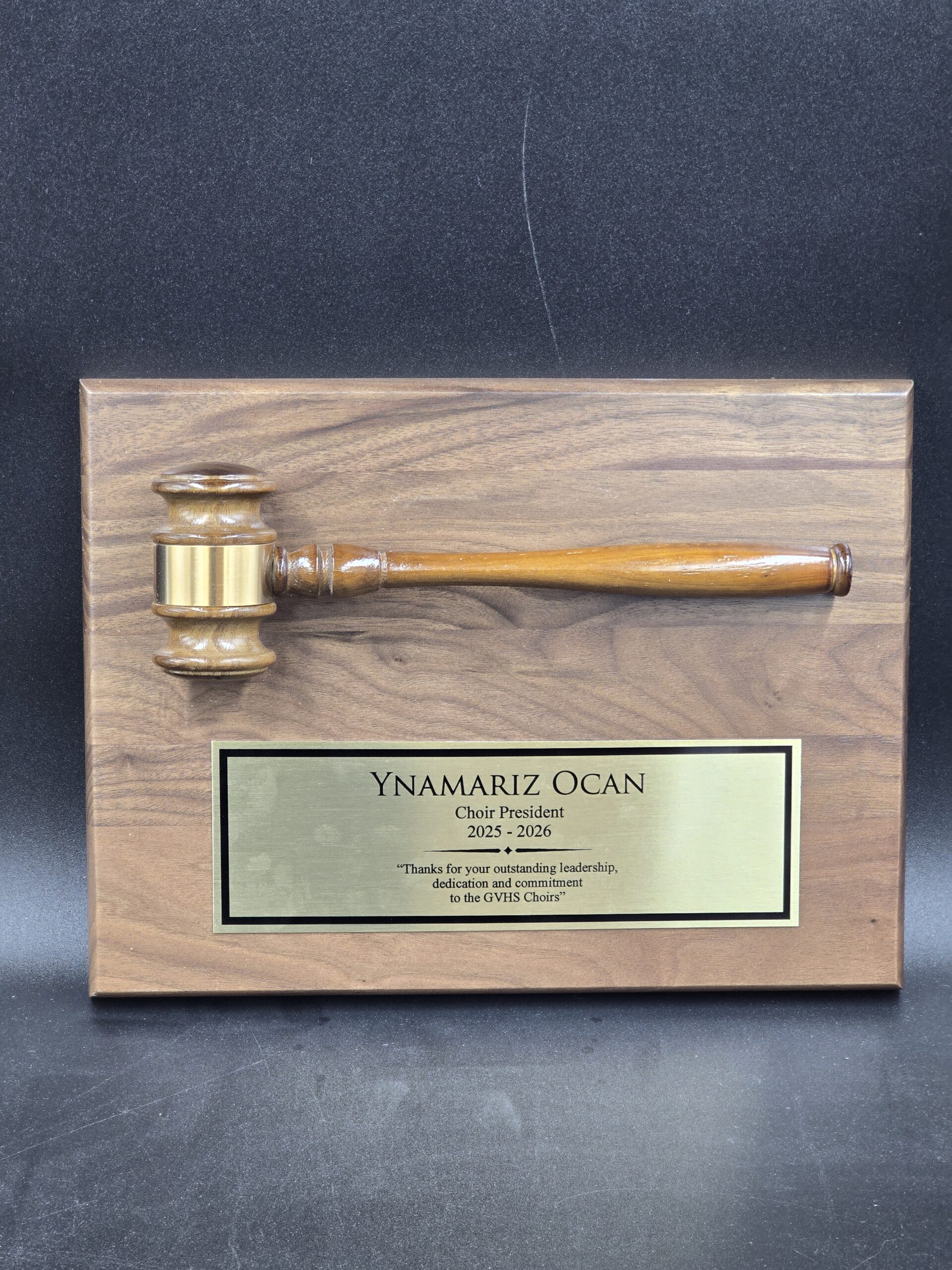 Gavel Plaque