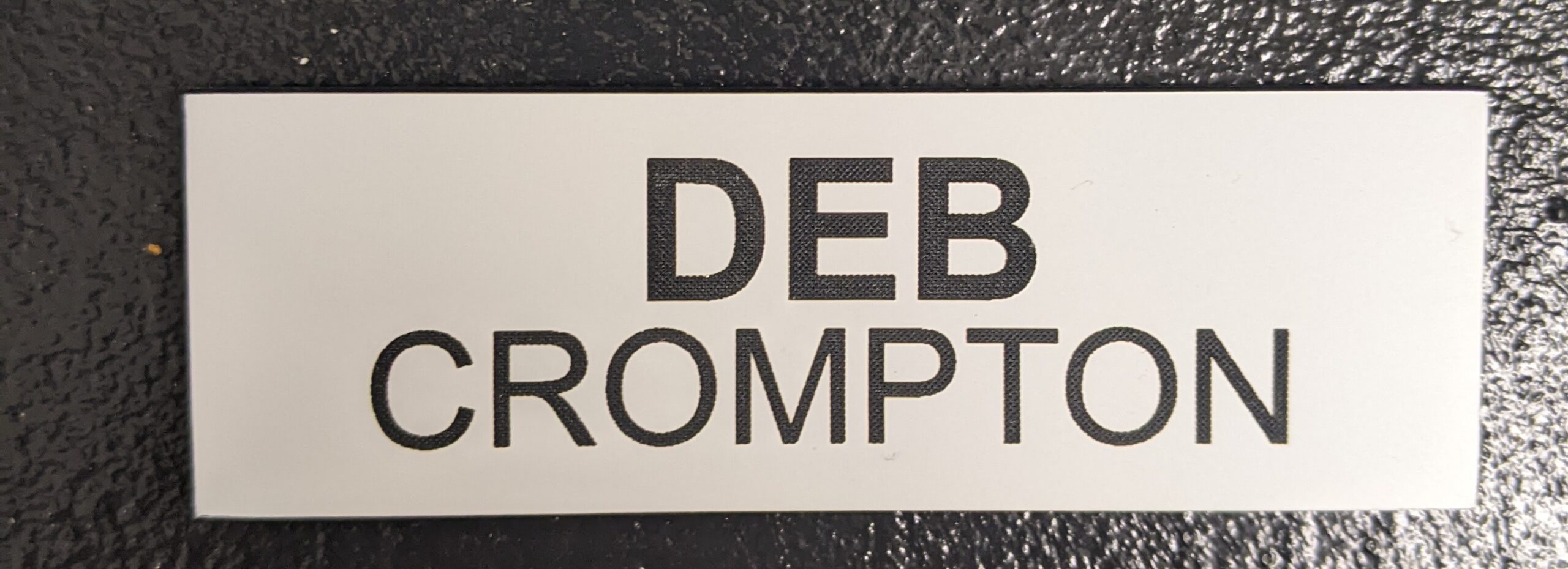 Custom engraved name tag